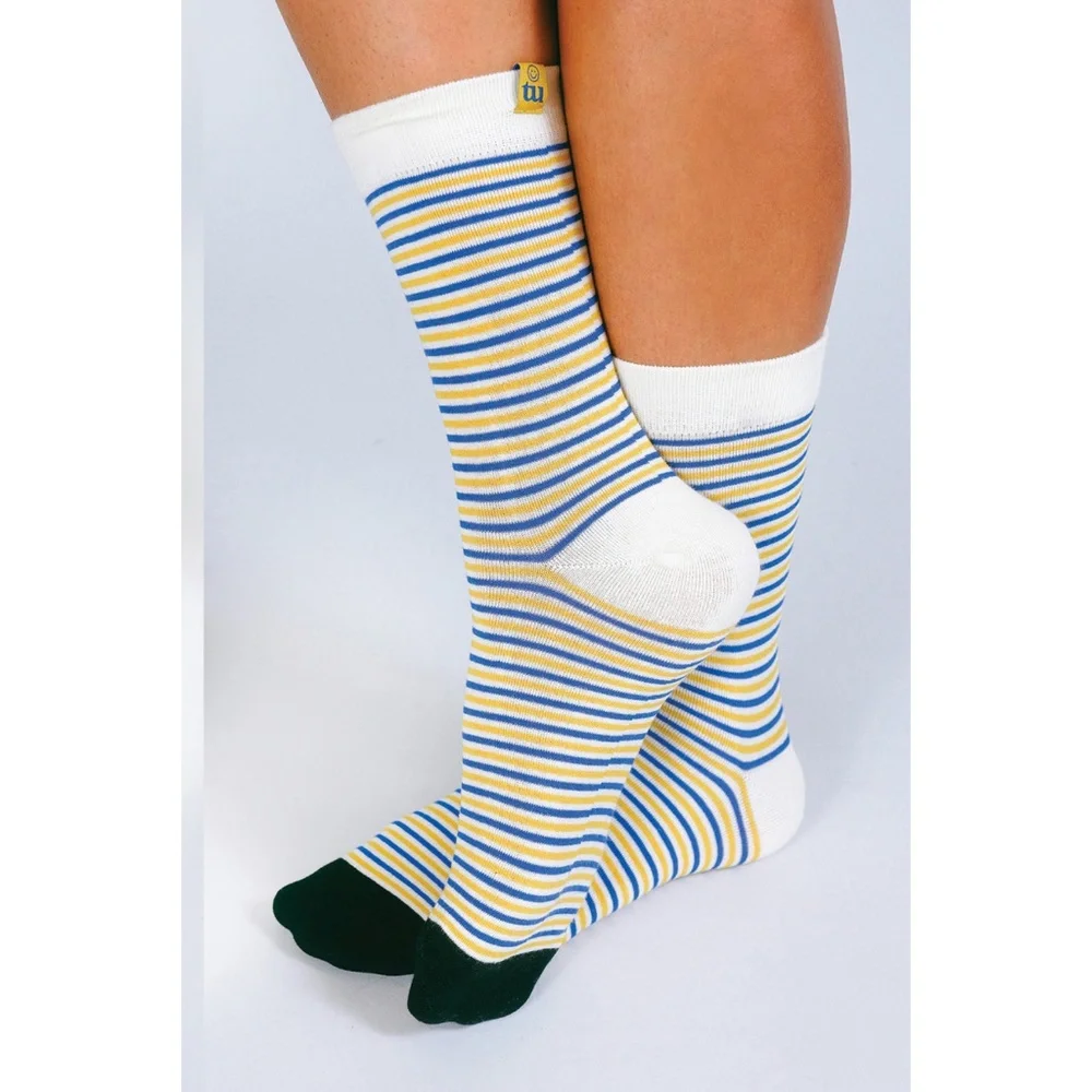 TAILORED UNION Baba Socks - Stripe Multi, Women's Sizes 6-10 (NWT, Retails $16)
